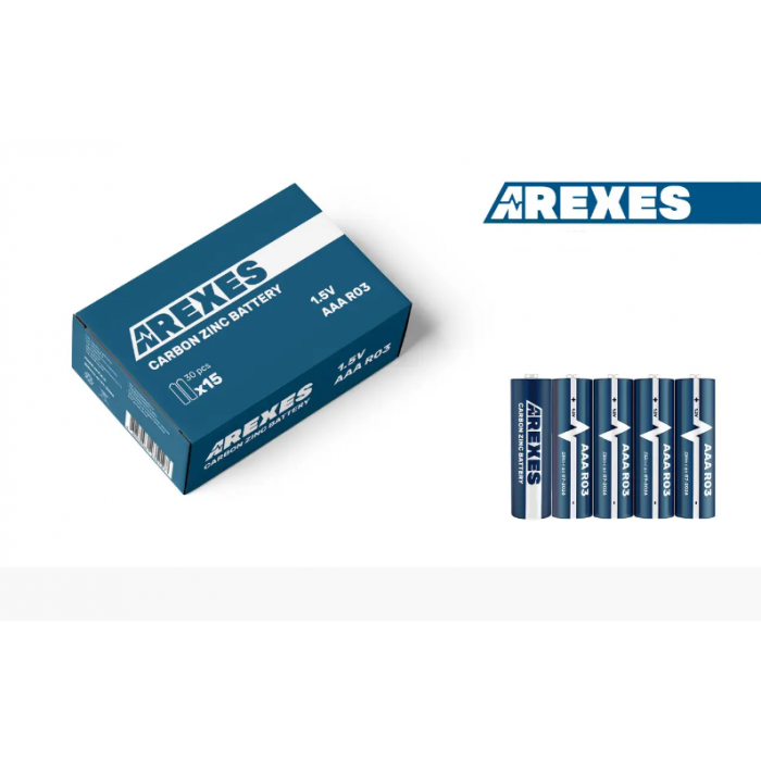 Батарейка Arexes R03/AAA 1.5v цинк карбон (60 шт. в пакованні) Оригінал, фото 1