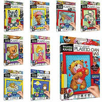 Вышивка на пластиковой канве с багетной рамкой Danko Toys Plastic Canvas