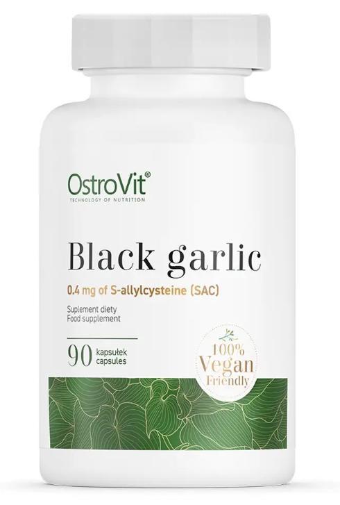 Харчова добавка OstroVit Black Garlic 90 капсул EXP 4/25 року включно, фото 1
