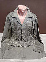 Пижама мужская на пуговицах Венгрия 50-60 размеры серая синяя хаки двойка кофта с длинным рукавом и штаны