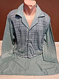 Піжама чоловіча на ґудзиках Угорщина  50-60 розміри сіра  двійка кофта з довгим рукавом та штани, фото 4