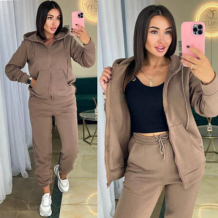 Неймовірний жіночий костюм на флісі, тканина "Трьохнитка" 44, 46, 48, 50, 52, 54, 56, 58 розмір 44, фото 1