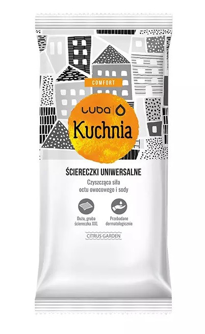 Універсальні вологі серветки для кухонних поверхонь Luba Comfort Kuchnia 32 шт.