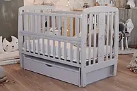 Дитяче ліжко Друзі колір сірий маятниковий механізм гойдання, шухляда