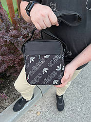 Барсетка Adidas чорного кольору / Чоловіча спортивна сумка через плече Адідас / Сумка Adidas