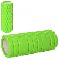 Массажный ролик для йоги (ЕVA, размер 33-14см) MS 0857-GR Зеленый
