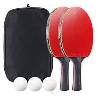 Набір для настільного тенісу (2 ракетки, 3 кульки, чохол) Newt CUP NE-CM-11