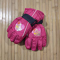 Теплые детские рукавички от 4 до 6 лет цвет Розовый