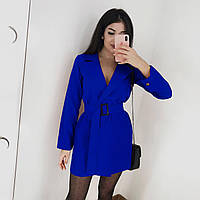 Платье-пиджак, большая цветовая палитра S-M, Электрик