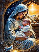 Алмазна Мозаїка Голограмні Стрази SHLab Вечірня Зірка SHS-17348 30x40 см (Повна Викладка)