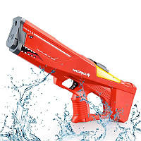 Водний Бластер на акумуляторі Електричний Дитячий Водяний Пістолет Акула Червоний (Іграшкова водна зброя)