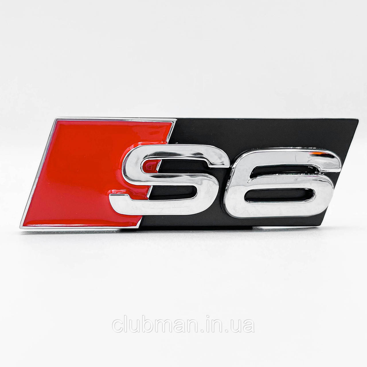 Емблема для решітки радіатора S6 AUDI (Ауді) - Хром 68 х 21 мм