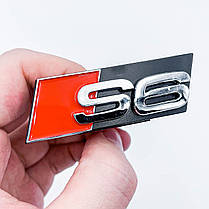 Емблема для решітки радіатора S6 AUDI (Ауді) - Хром 68 х 21 мм, фото 5