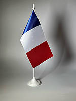 Настільний прапор Франції з пластиковим утримувачем