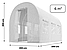 Садова теплиця з вікнами Plonos 6m2 Біла = 300х200х200 см (4970-A), фото 5