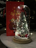 Ялинка в колбі Christmas tree з LED-підсвіткою 22 см подарунок на Новий рік і Різдво святковий декор 0201 Топ