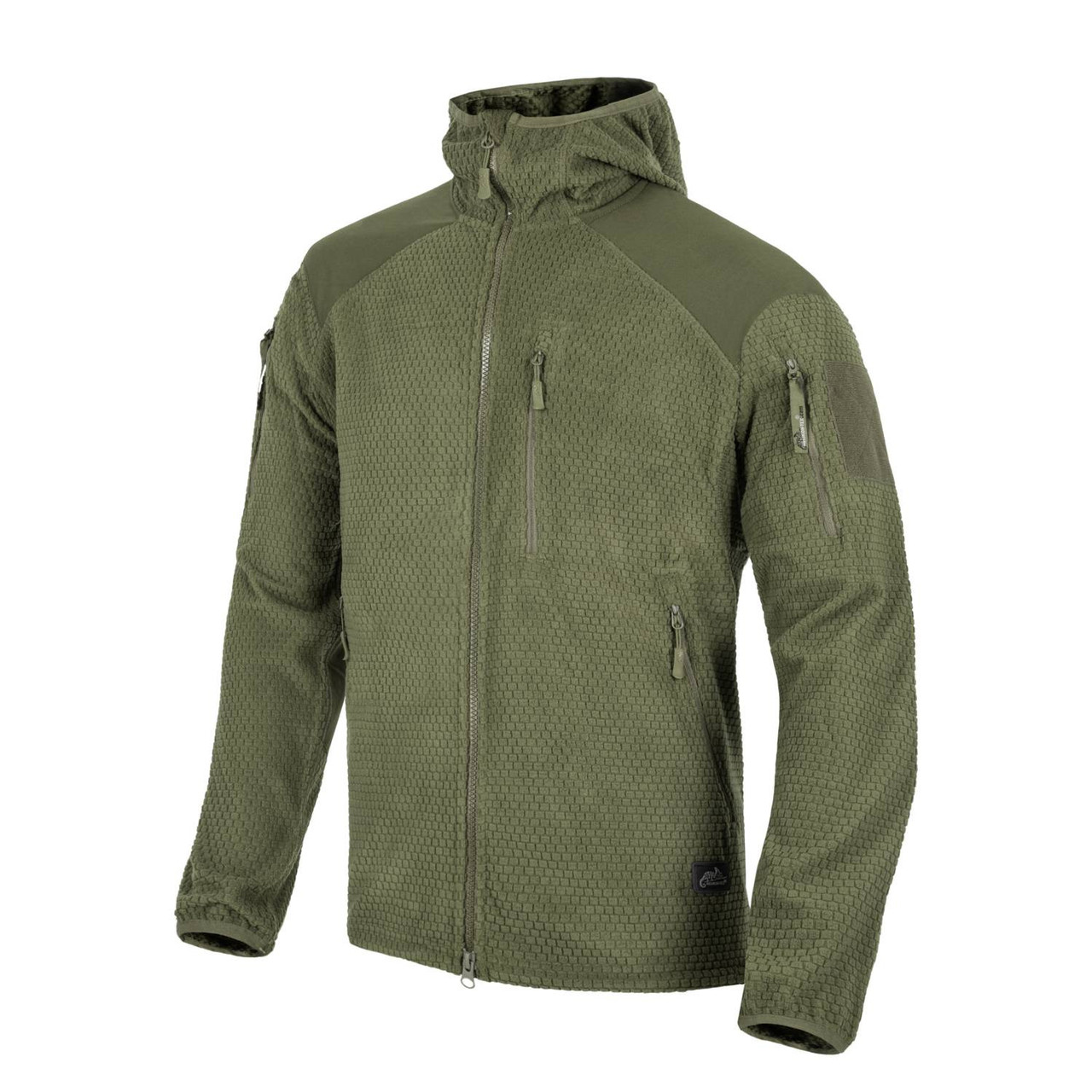 Флісова кофта Helikon-Tex Alpha Hoodie Grid Fleece, Olive Green