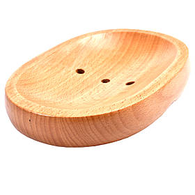 Дерев'яна мильниця з натурального бука, світло-коричневий