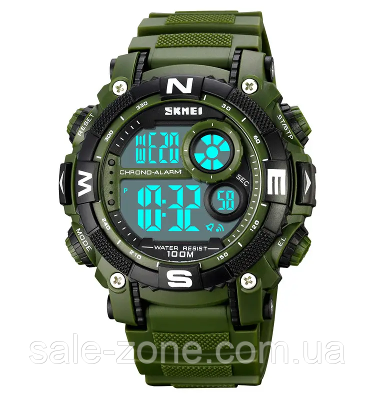 Спортивные мужские наручные часы Skmei 1887 (Зеленый) - фото 2 - id-p2088539951