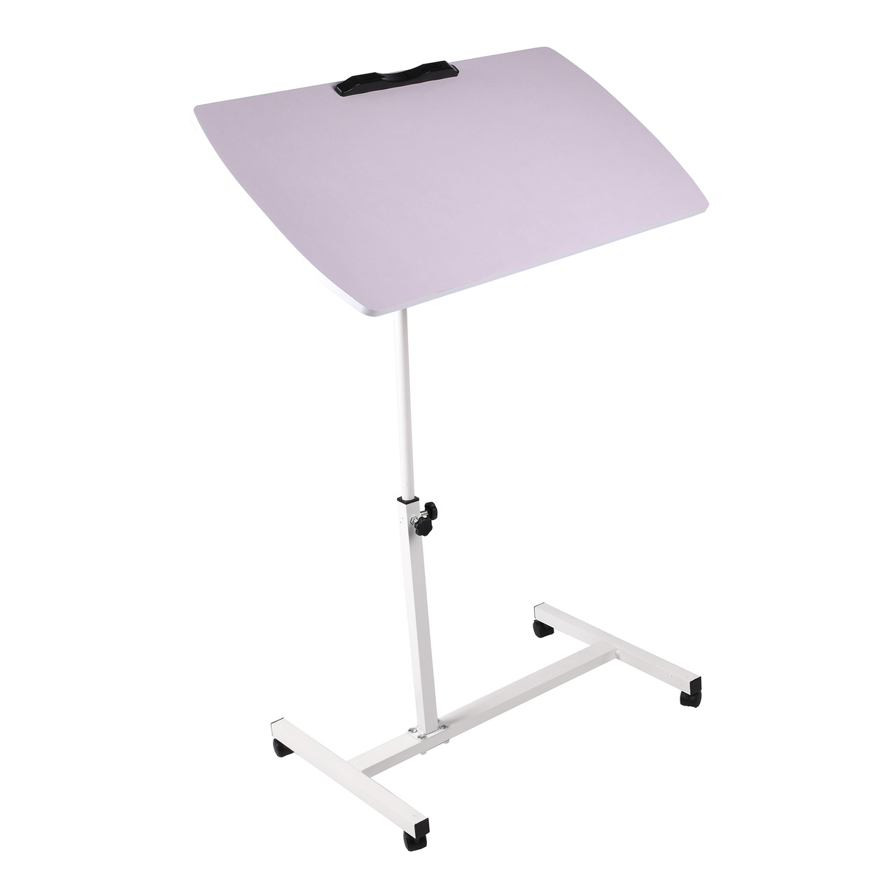 Приліжковий столик для ноутбука на колесиках, пересувний стіл з регулюванням висоти та куту нахилу, фото 1