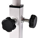 Приліжковий столик для ноутбука на колесиках, пересувний стіл з регулюванням висоти та куту нахилу, фото 6