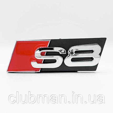 Емблема для решітки радіатора S8 AUDI (Ауді) - Хром 68 х 21 мм, фото 1