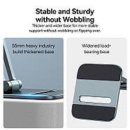 Металева підставка для телефона з регулюванням висоти Baseus Desktop Biaxial Foldable Metal Stand (сірий), фото 6