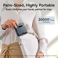 Металева підставка для телефона з регулюванням висоти Baseus Desktop Biaxial Foldable Metal Stand (сірий), фото 5