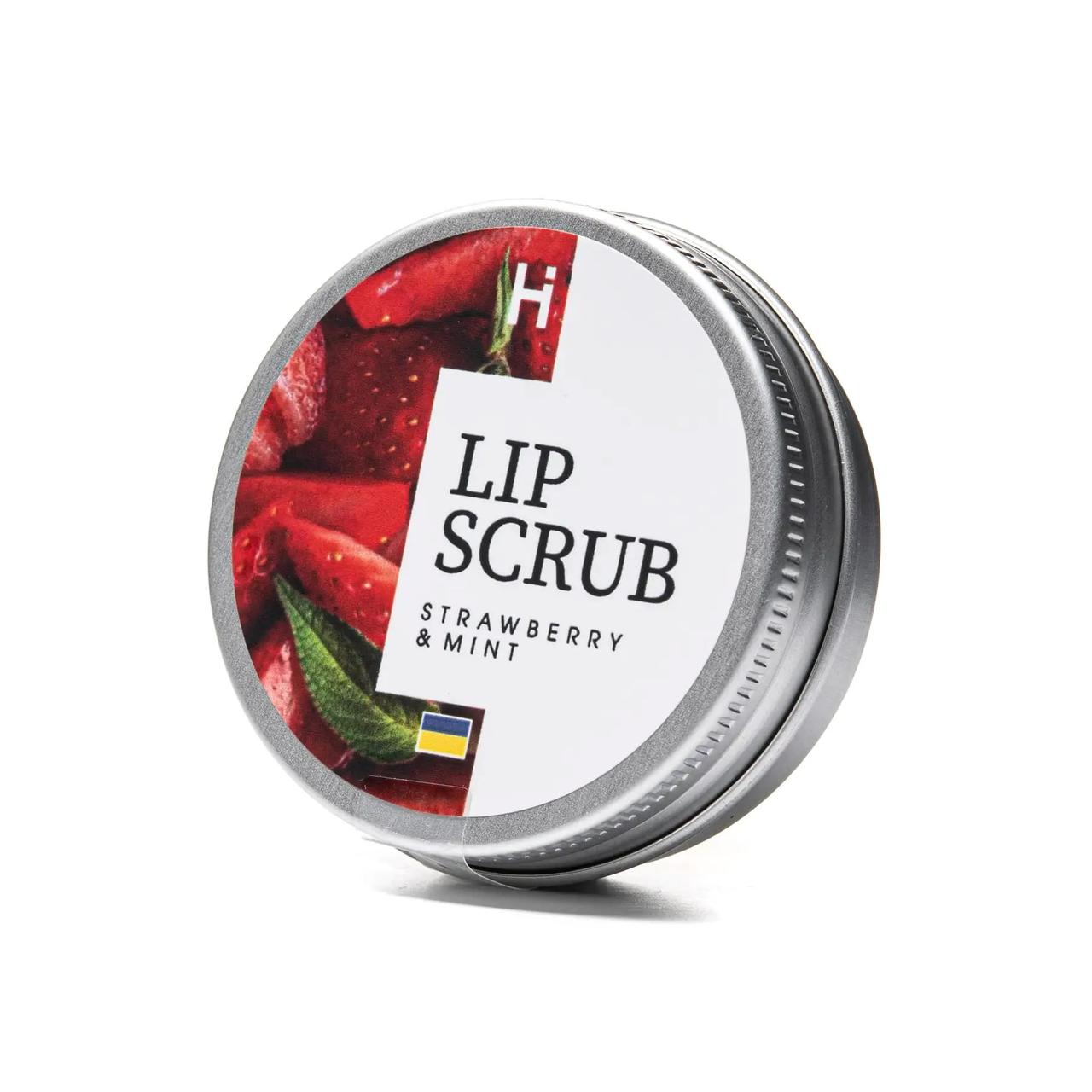 Скраб для губ Полуниця М'ята HILLARY Lip Scrub Strawberry Mint , 30 г, фото 1