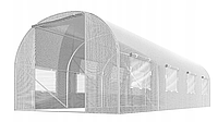 Теплица садовая парник с окнами Plonos 10m2 = 400х250х200 см (Белая) (4974)