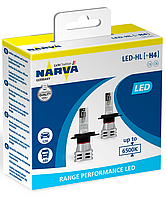 Лампа H4 NARVA 12-24V LED Range Perfomance 24W 6500K (КМП 2шт)