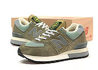 Мужские кроссовки New Balance 574 Legacy Stone Island зеленые