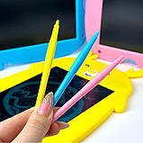 Дитячий графічний планшет для малювання Animals Writing Tablet LCD зі стилусом Жовтий, фото 3