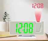 Дзеркальний настільний LED годинник з проекцією часу на стелю VST-3618 від USB, Електронний годинник, фото 4