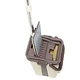 Швабра Ледарка з Великим Відром 10л з Віджимом для Миття Підлог Scratch Cleaning Mop, фото 4