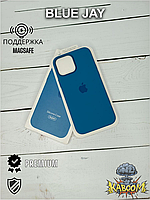 Оригинальный чехол с МагСейф на Айфон 13 Про Синий / Original Silicone Case iPhone 13 Pro Blue Jay