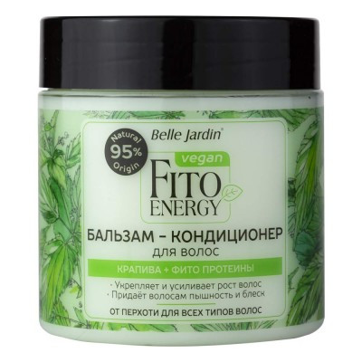 Vegan Fito Бальзам-кондиціонер для зміцнення і блиску Кропива і Протеїни Belle Jardin 450 мл