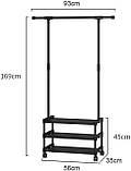 Підлогова Вішалка SINGLE- POLE SHOE and HAT RACK 107-2, Стійка для взуття та одягу, фото 5