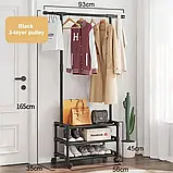 Підлогова Вішалка SINGLE- POLE SHOE and HAT RACK 107-2, Стійка для взуття та одягу, фото 7