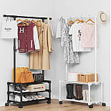 Підлогова Вішалка SINGLE- POLE SHOE and HAT RACK 107-2, Стійка для взуття та одягу, фото 8