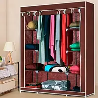 Портативный Тканевый Шкаф Storage Wardrobe HCX 68130 3 Секции | Органайзер для Вещей