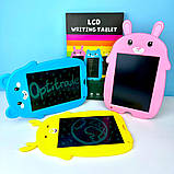 Дитячий графічний планшет для малювання Animals Writing Tablet LCD зі стилусом Рожевий, фото 5