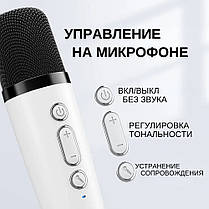 Набір для караоке світлодіодний бездротовий, Караоке система для дому з мікрофоном, Караоке станція, Караоке система для дому з, фото 6
