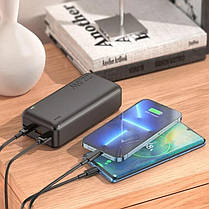 Мобільна зарядка POWER BANK HOCO J111B 30000MAH, Зовнішній акумулятор, Мобільний зарядник, фото 5