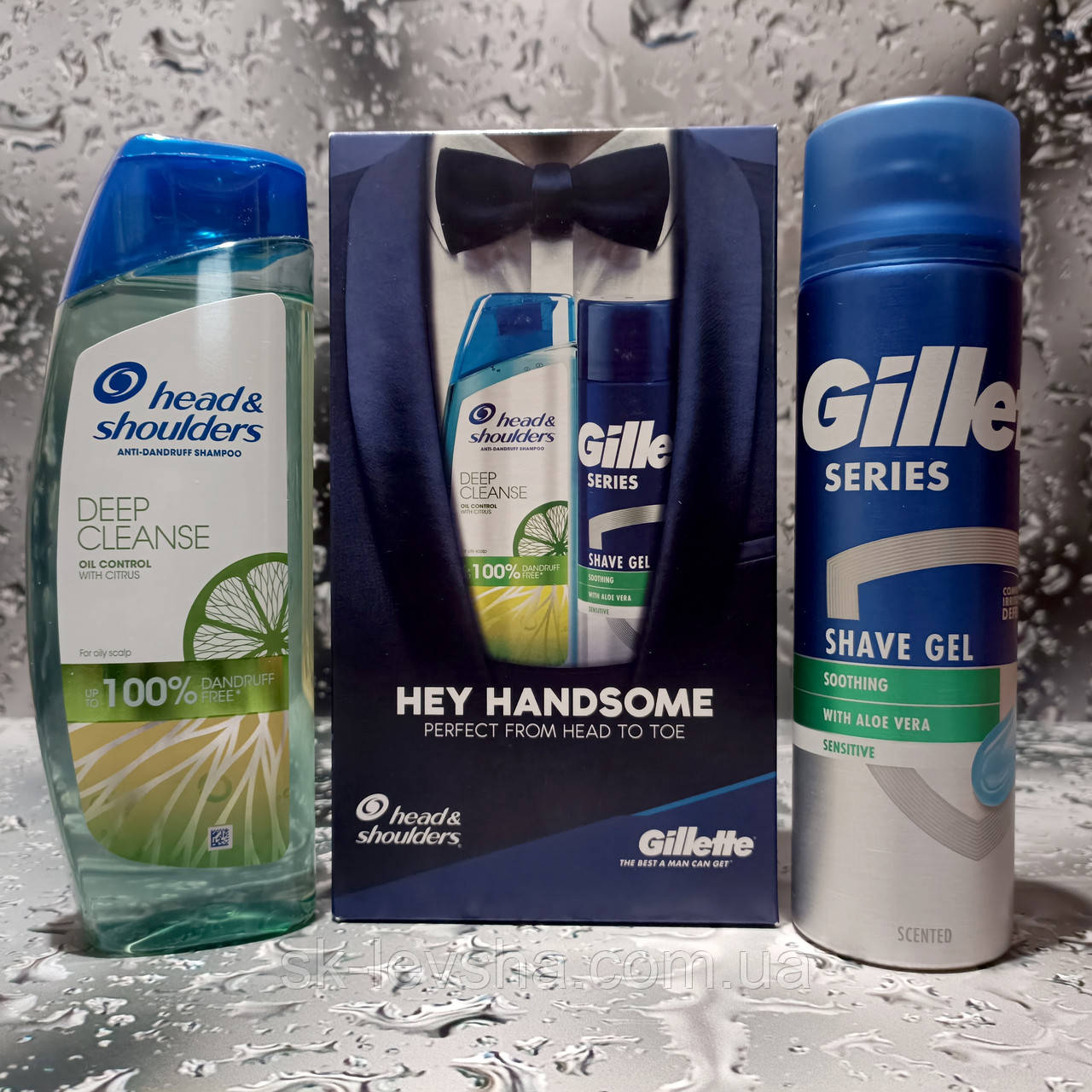 Подарунковий набір для чоловіків (шампунь Head&Shoulders 300 ml + гель для гоління Gillette 200 ml)