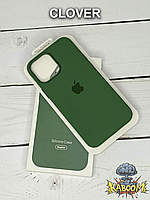 Оригинальный чехол с МагСейф на Айфон 13 Про Зеленый / Original Silicone Case iPhone 13 Pro Clover