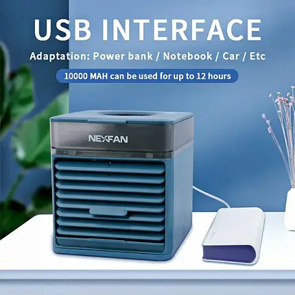 Мінікондиціонер NexFan 7LED Ultra Air Cooler, Портативний Зволожувач повітря, фото 1