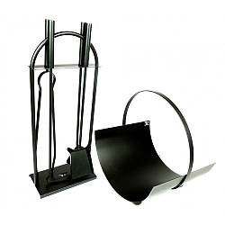 Набір для каміна "Смолоскип" з корзиною для дров "Смолоскип"