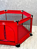 Манеж дитячий + КУЛЬКИ Sewen ЧЕРВОНИЙ Сухий басейн Дитячі манежі, фото 9