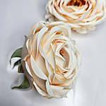 Головка троянди з тичинками блідо-персикова 9 см, фото 2